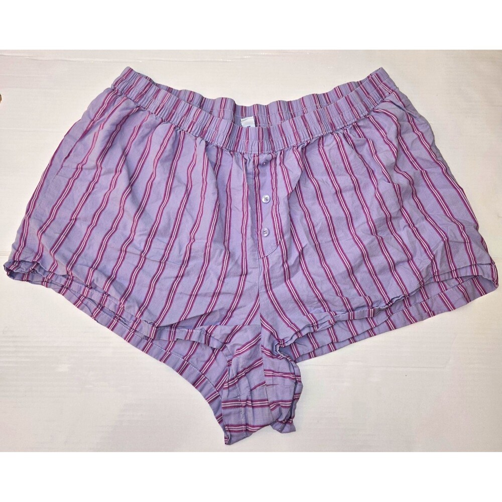 Old Navy XL Boxer Shorts Pj Striped Purple Pink White